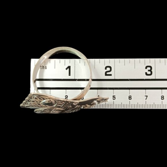 Vintage Silver Metal Angel With Star Heart Napkin Rings Set Of Six Angels Etched - Picture 6 of 8